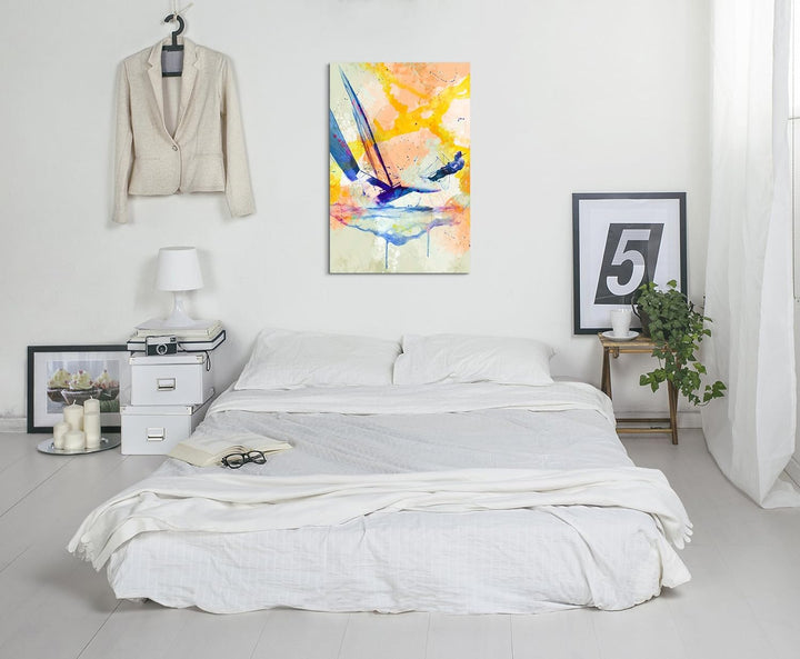 Katamaran 90x60cm Wandbild SPORTBILD Aquarell Art tolle Farben von Paul Sinus
