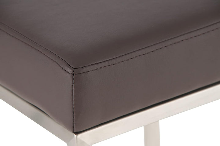 CLP 2er Set Barhocker Montreal Kunstleder I Gepolsterte Stühle Für Bartresen, Farbe:braun, Gestell F