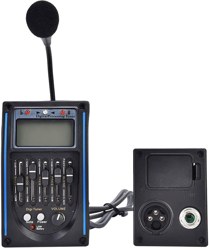 Gitarren Tonabnehmer Equalizer 5-Band Akustikgitarren Vorverstärker Equalizer Piezo Pickup LCD Tuner