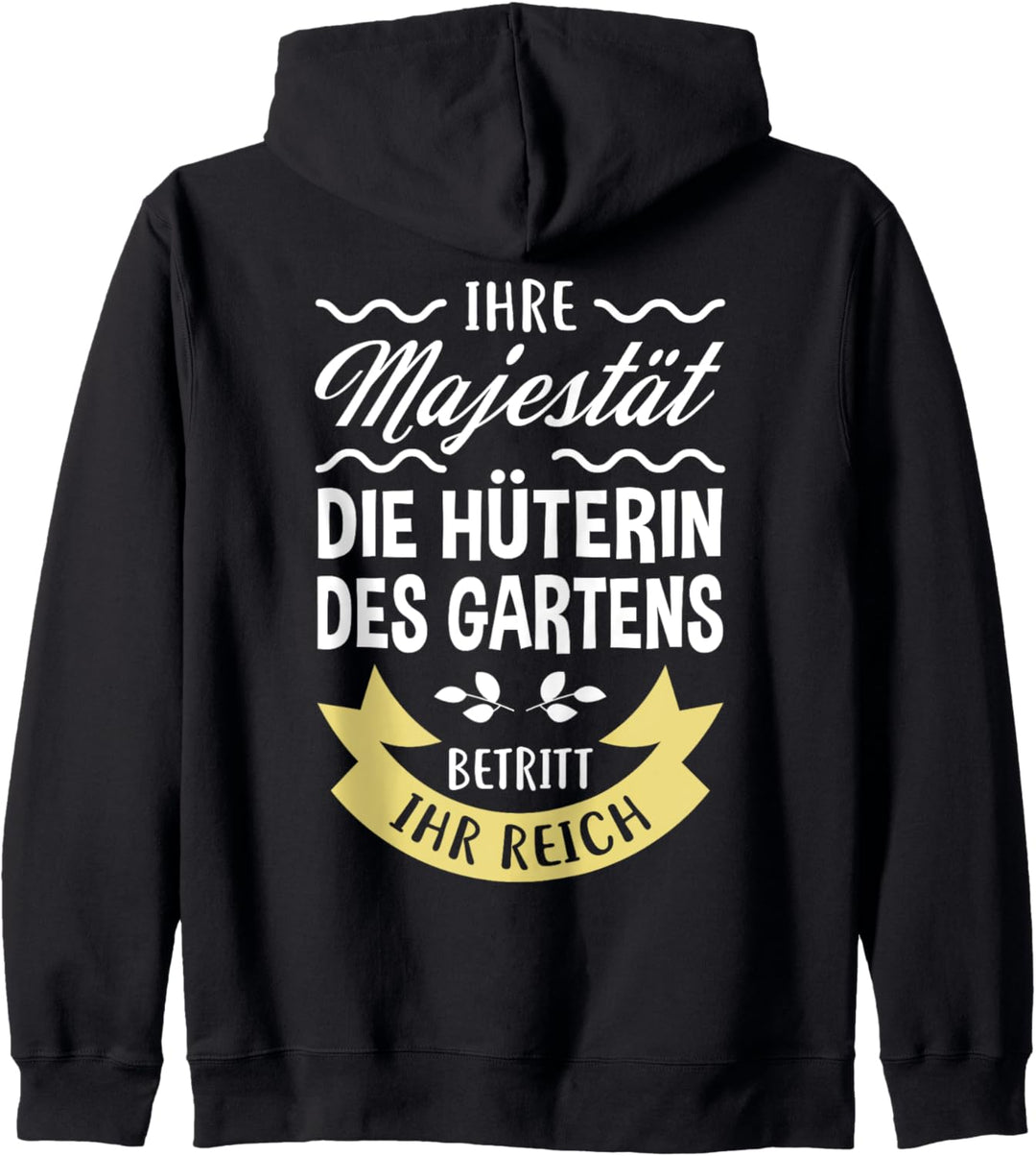 Ihre Majestät die Hüterin des Gartens betritt ihr Reich Kapuzenjacke