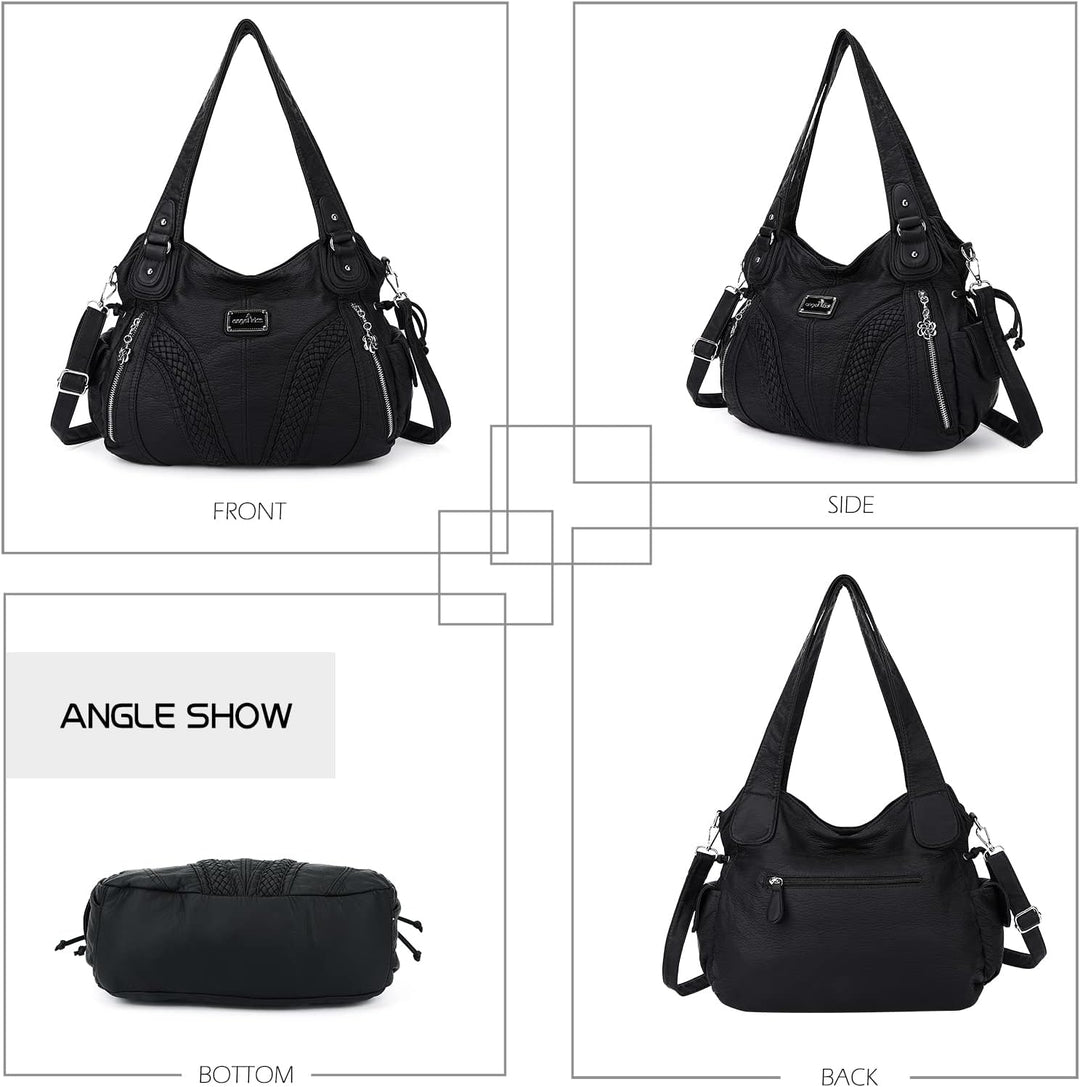 Angel Kiss Damen Handtasche Umhängetasche Leder Umhängetasche Gross Hobo Handtaschen 158