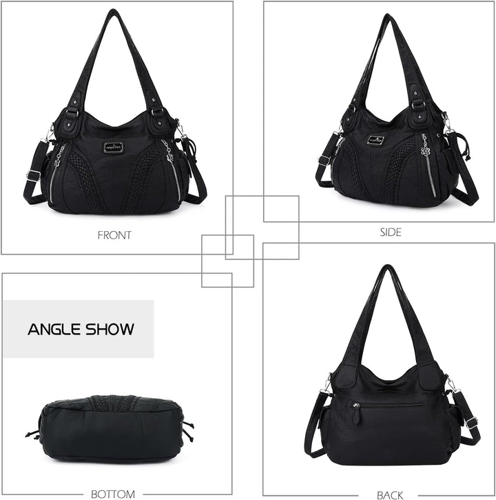 Angel Kiss Damen Handtasche Umhängetasche Leder Umhängetasche Gross Hobo Handtaschen 158