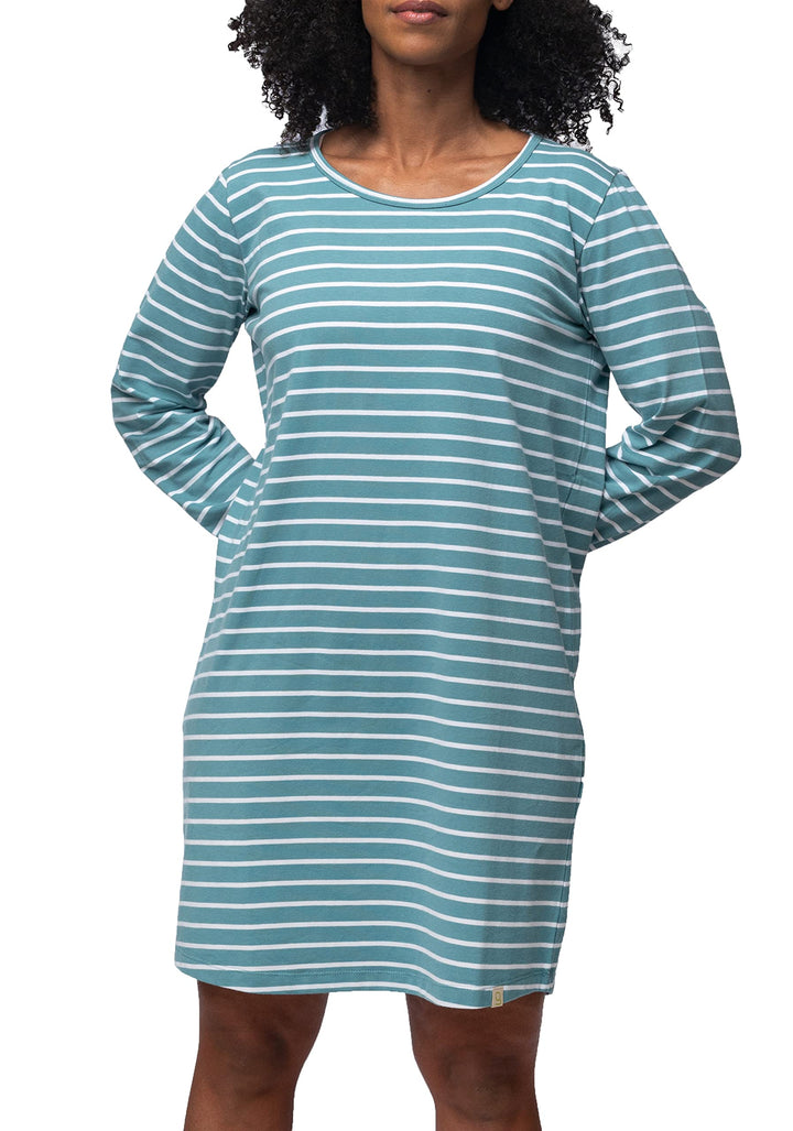 Damen Sleepshirt Ringel, GOTS-Zertifiziert Nachthemd 38 Topaz, 38 Topaz