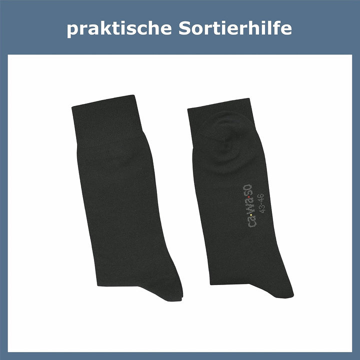 Herren Socken aus 100% Baumwolle | Reine Baumwollsocken im 10er-Set | Freizeitsocken ohne Naht mit v