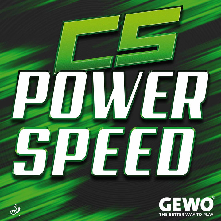 GEWO CS Powerspeed Tischtennis Belag – griffig & kontrolliert mit Medium-Schwamm – ideal für Einstei