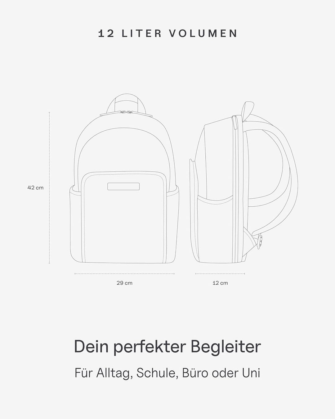 Kapten & Son Rucksack Aalborg in All Black oder Muted Clay | Unisex | Stylischer & Praktischer 12L R