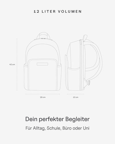 Kapten & Son Rucksack Aalborg in All Black oder Muted Clay | Unisex | Stylischer & Praktischer 12L R