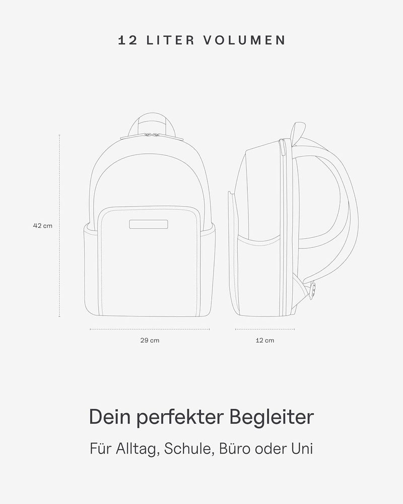 Kapten & Son Rucksack Aalborg in All Black oder Muted Clay | Unisex | Stylischer & Praktischer 12L R
