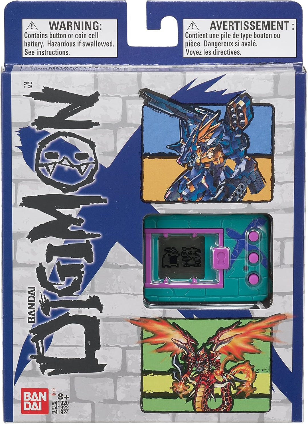 BANDAI Tamagotchi 41924NP DigimonX Virtual Monster Pet (Grün & Blau), Grün und Blau, Grün & Bla