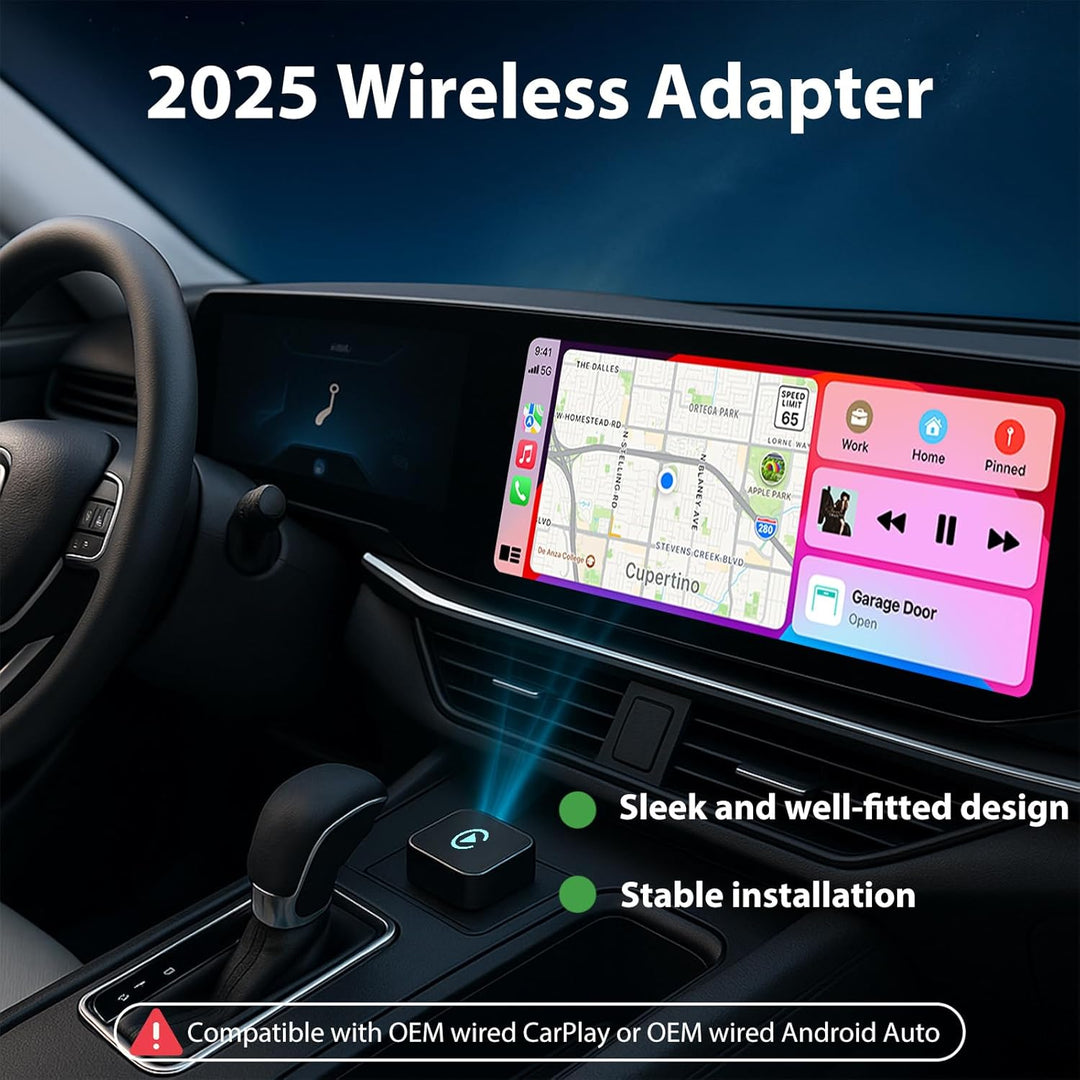 Sunweyer S40 Super Mini CarPlay Adapter Wireless Android Auto Car Kit - für Fahrzeuge mit werksseiti
