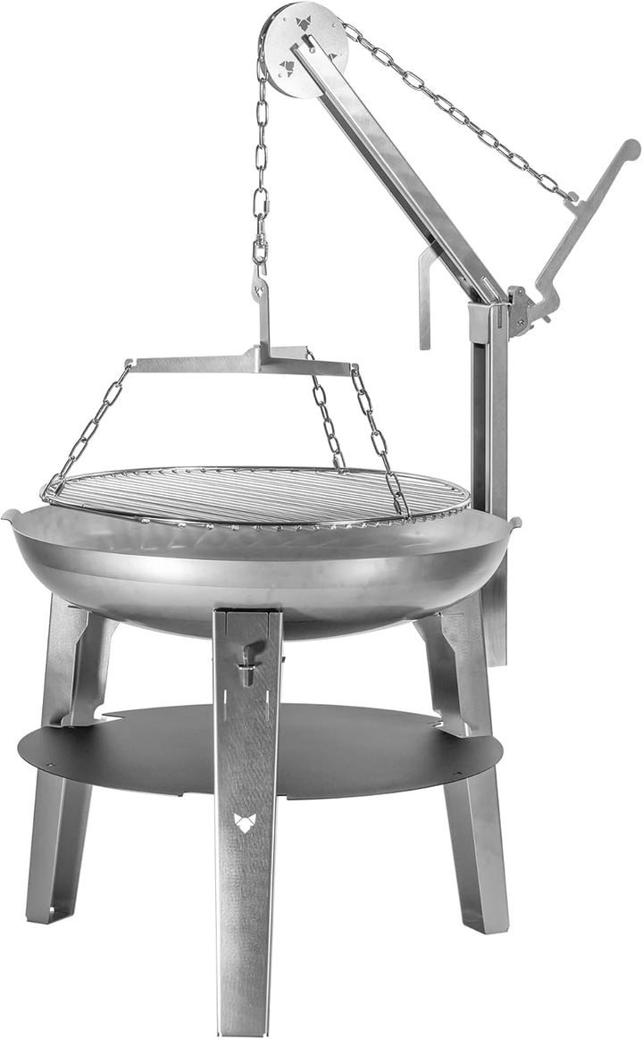 FENNEK Schwenkgrill Erweiterung für Feuerschale Allround | Grillrost Ø 56 cm | schraubenlose Montage