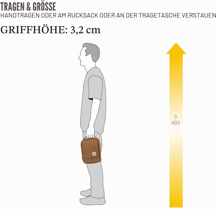 Carhartt Isolierter Lunch-Kühler für Damen und Herren, vollständig isoliert, für Arbeit, Outdoor, Al