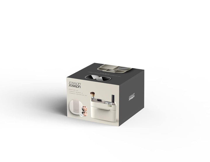 Joseph Joseph Make Me up Kompakter Spiegel und Kosmetik-Organizer-Set, Shell Spiegel + Organizer, Sp