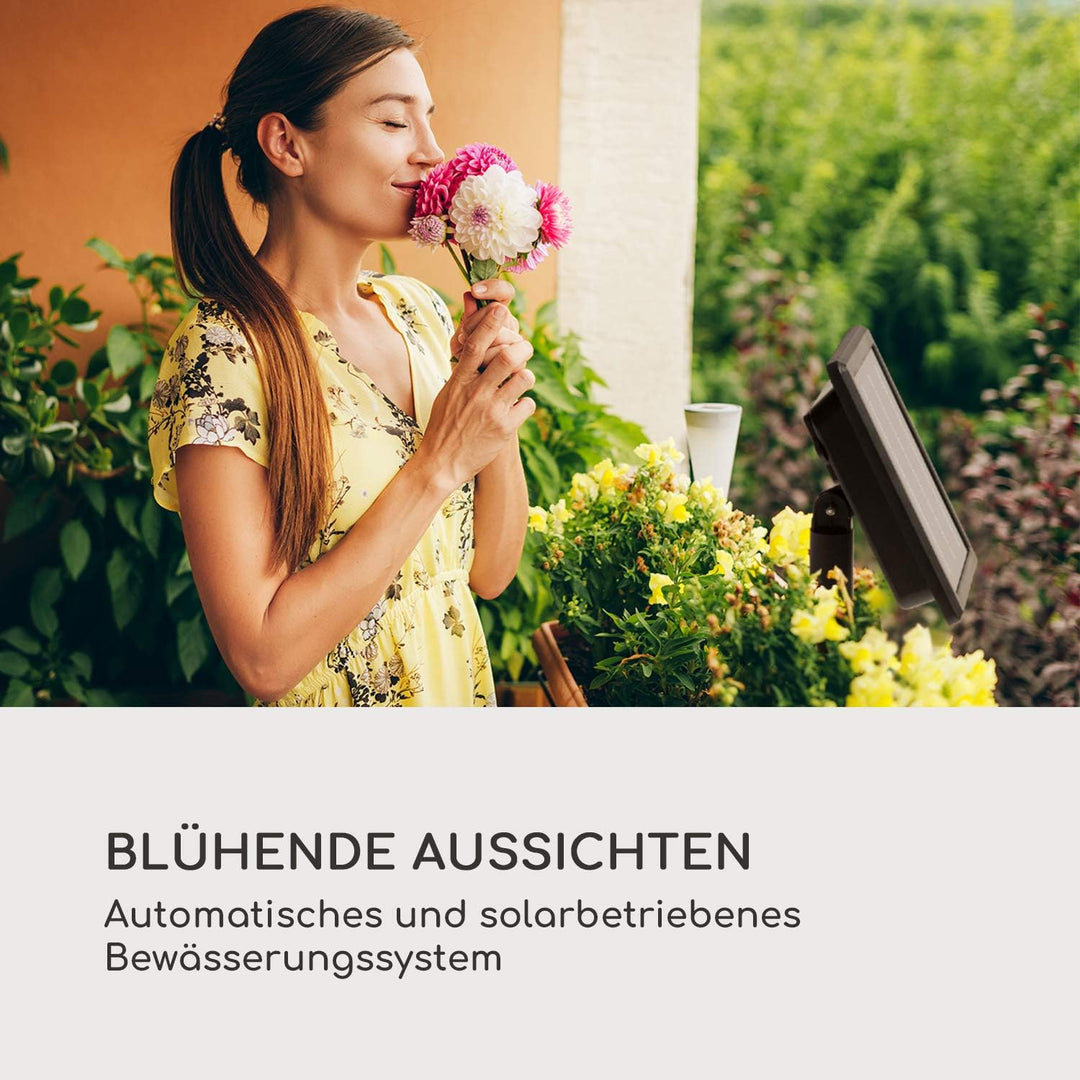 blumfeldt Greenkeeper Solar Bewässerungssystem, inkl. Solarpanel, Batterie: 1.500 mAh, umweltfreundl