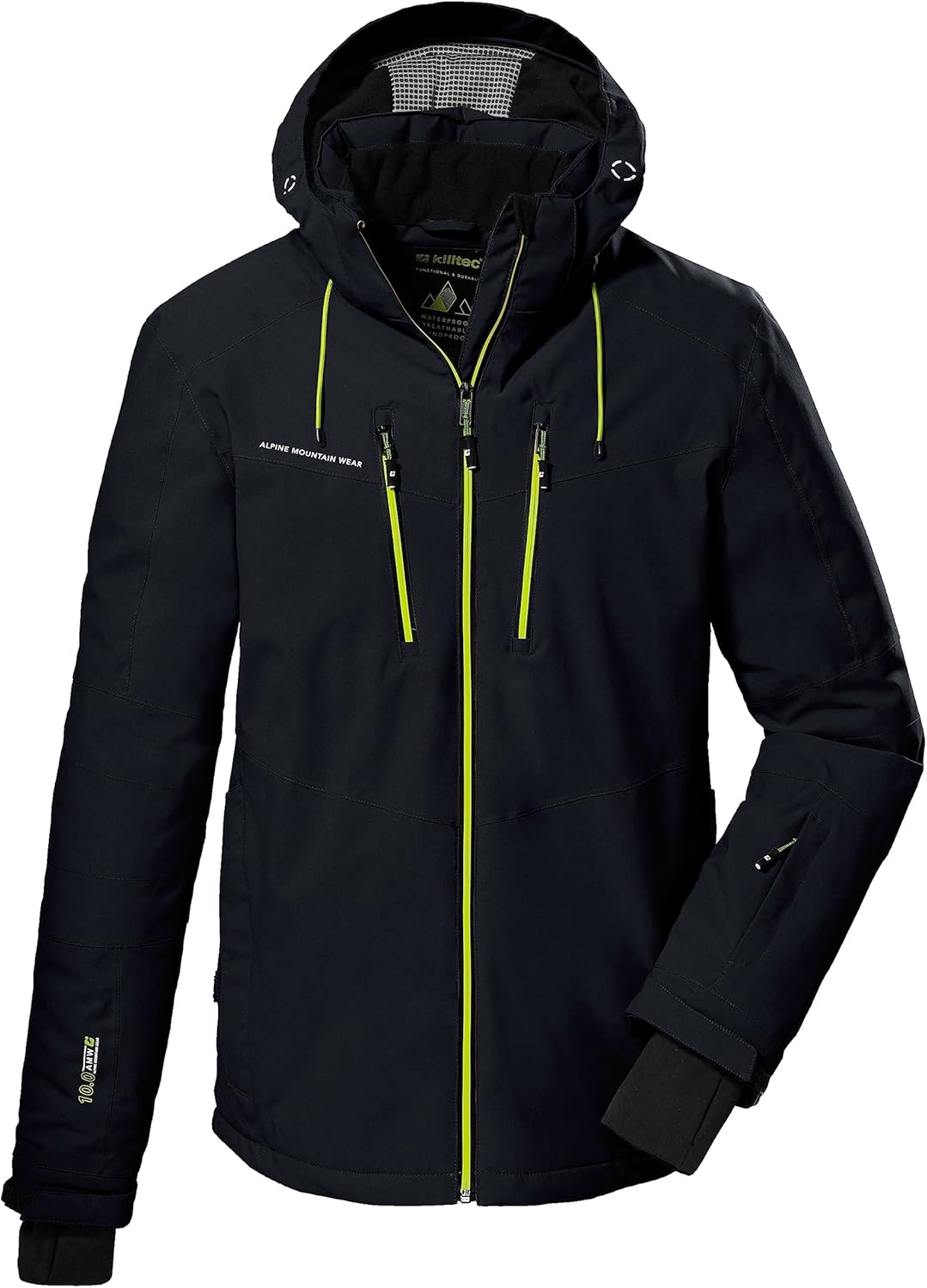 Killtec Herren Ksw 44 Mn Ski Jckt Skijacke/Funktionsjacke mit abzippbarer Kapuze und Schneefang S Sc