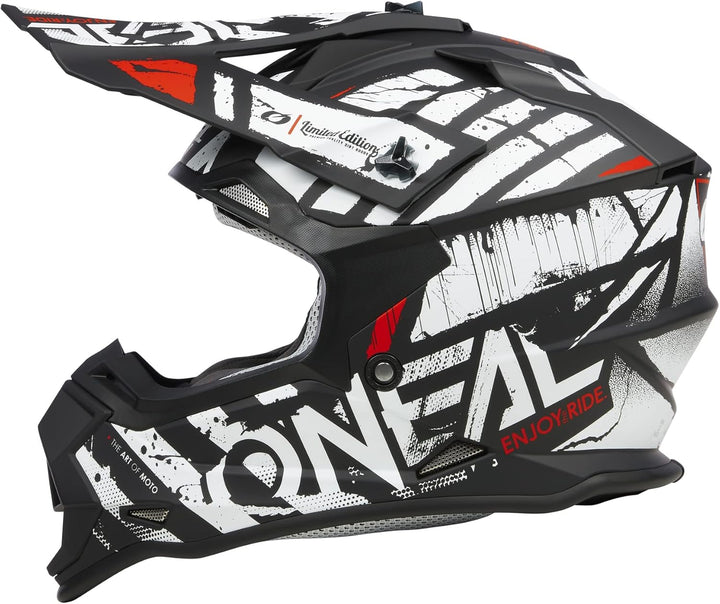 O'NEAL Unisex – Erwachsene 2srs Helmet Glitch V.23 Helm L Schwarz/Weiss, L Schwarz/Weiss