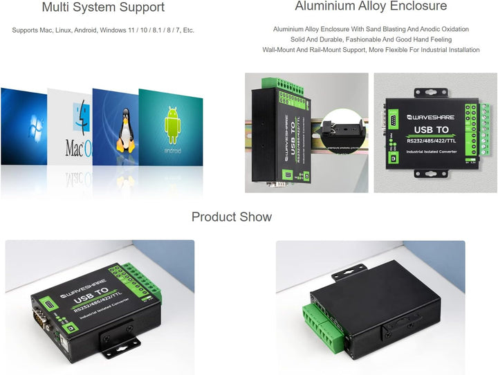 USB to RS232/485/422/TTL Interface Converter Industrial Grade Isolated USB Converter with Original F