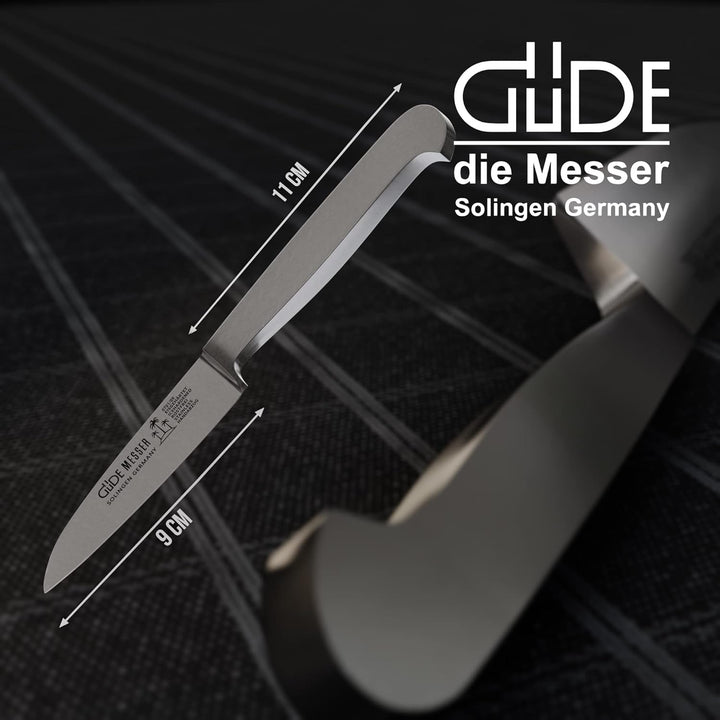 GÜDE Solingen - Gemüsemesser geschmiedet, 9 cm, Ganzstahl, KAPPA, Handmade Germany Gemüsemesser 9 Cm