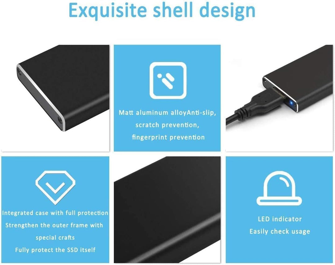 USB 3.0 UASP zu mSATA 3030/3050 SSD SuperSpeed Adapter, Aluminium Externe Festplatte Gehäuse für Sam