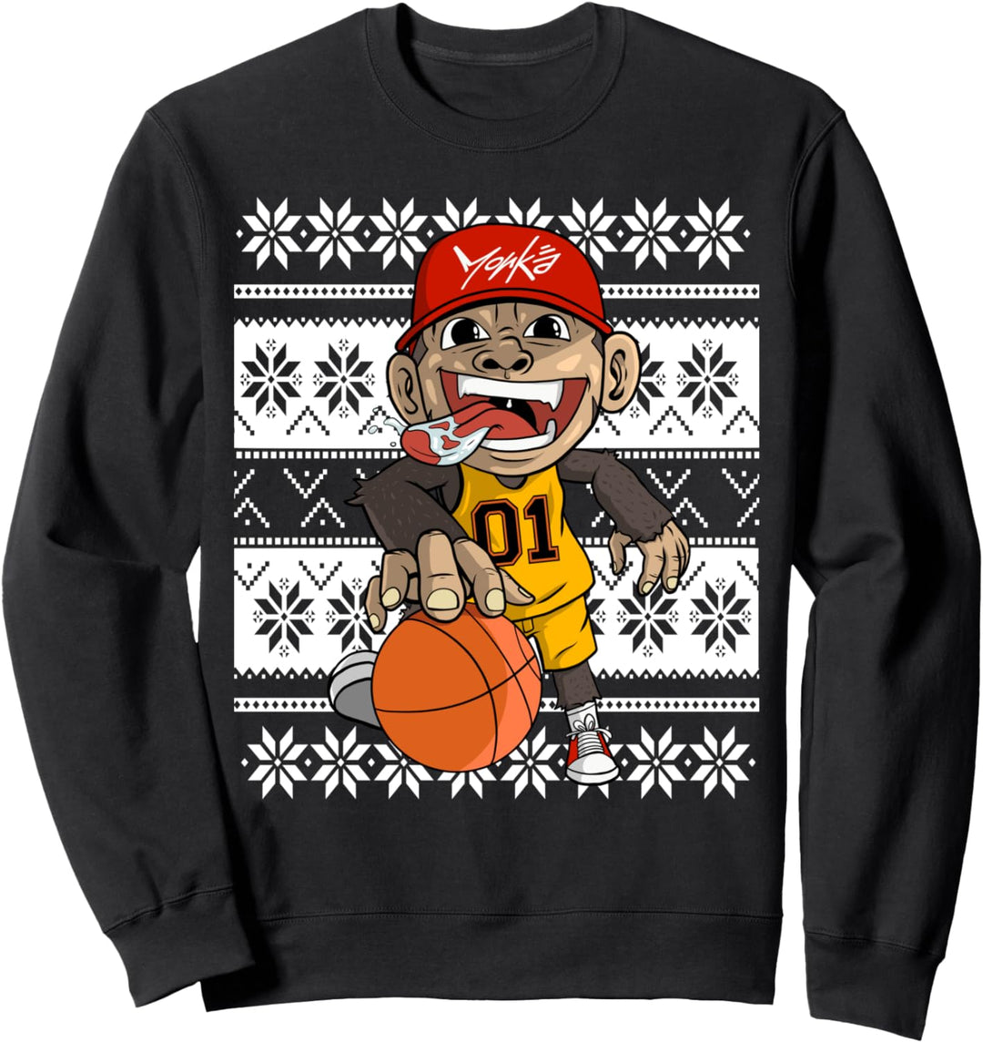 monkä Ugly Christmas Basketball Sweatshirt