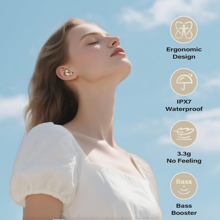 Bluetooth Kopfhörer, Schlafkopfhörer, Kopfhörer Kabellos Bluetooth 5.4 mit 4 Mikrofone ANC+ENC 48H É