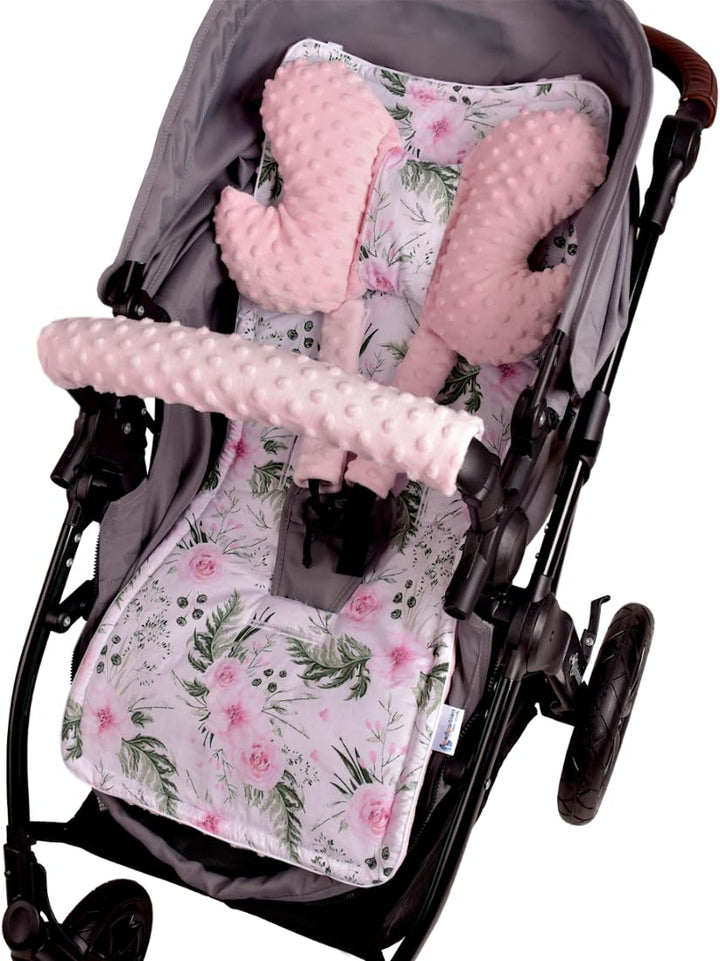 Medi Partners Universal Sitzauflage Kinderwagen & Buggys Sitzeinglage Kinderwagendecke 5tgl Gurtpols