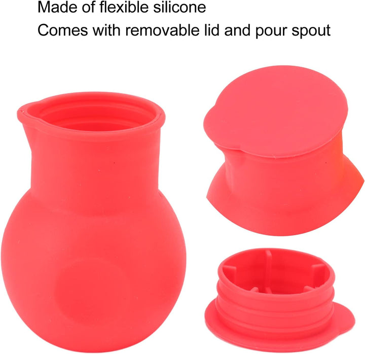2 Stück Silikon-Schokoladen-Heiztopf, Roter und Grüner Schokoladen-Schmelztopf, Teiler, Schokoladen-