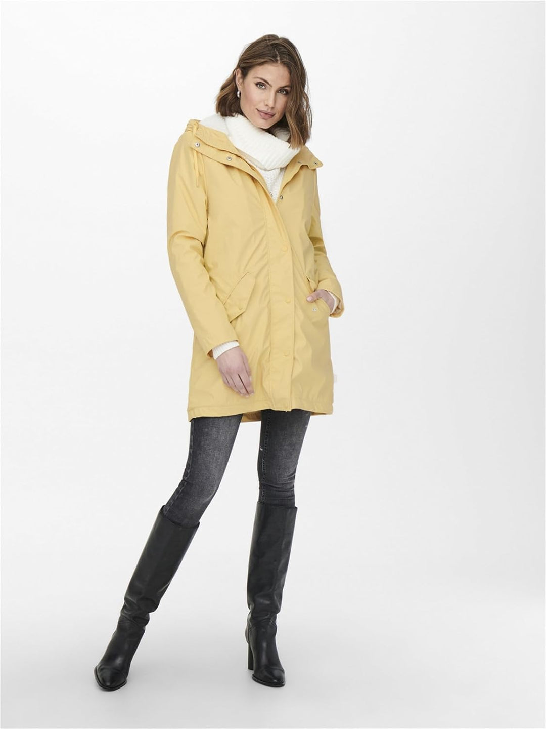 ONLY female Regenmantel Langer Regenjacke XS Jojoba, XS Jojoba