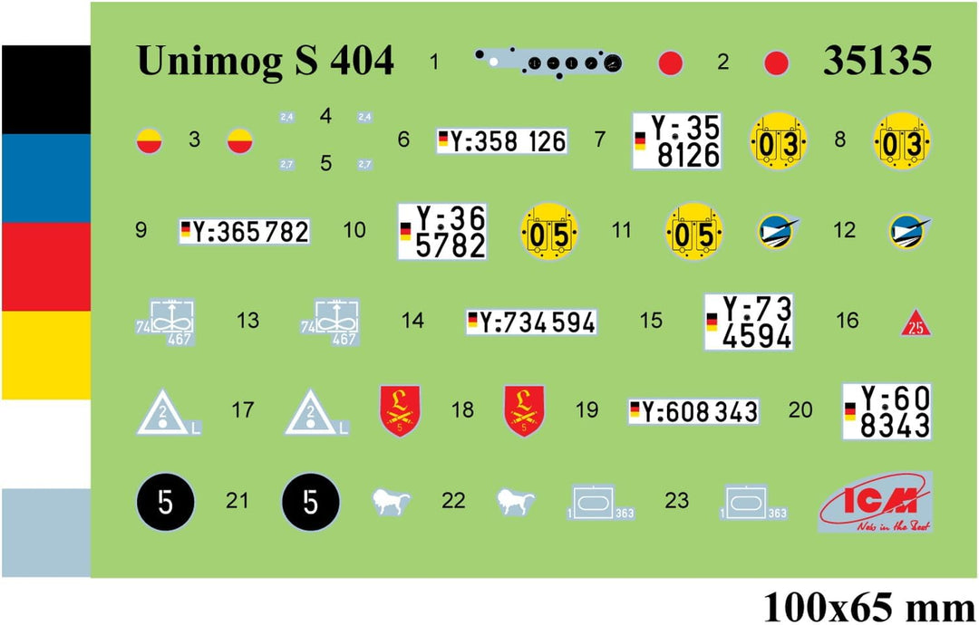 ICM ICM35136 1:35-Unimog S 404 w/Box Body, Bundeswehr LKW Massstab Modellbausatz
