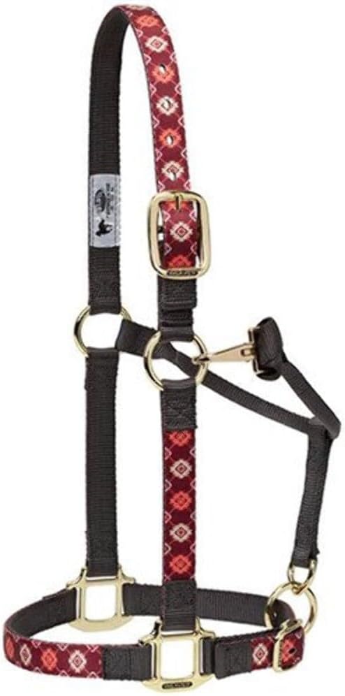 Weaver Leather Verstellbares, gemustertes Nylon-Pferdehalfter, cactus