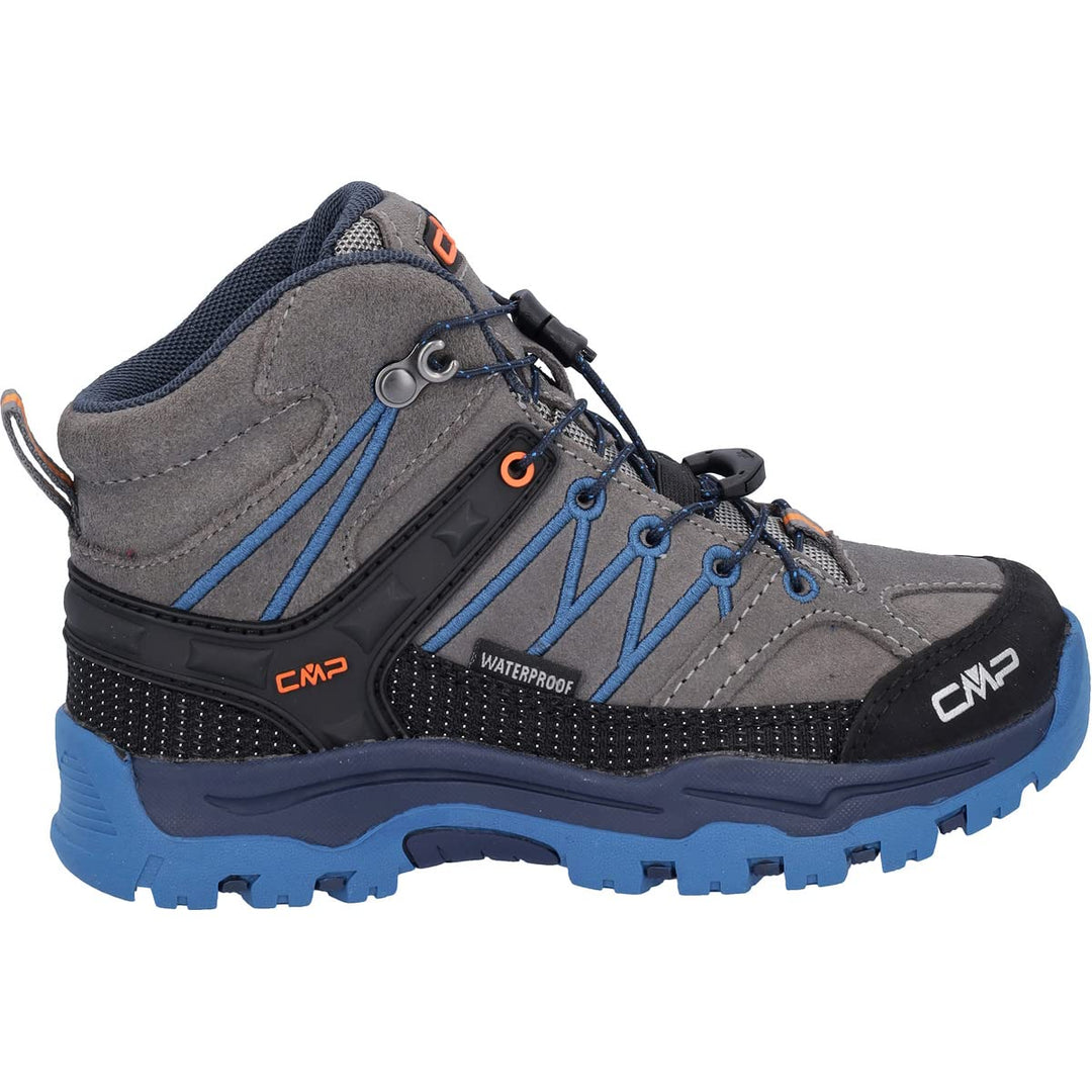 CMP Unisex Kinder Kids Rigel Mid Shoes Wp Trekking-Schuhe 30 EU Grau Meeresblau Graffite Oltremare,