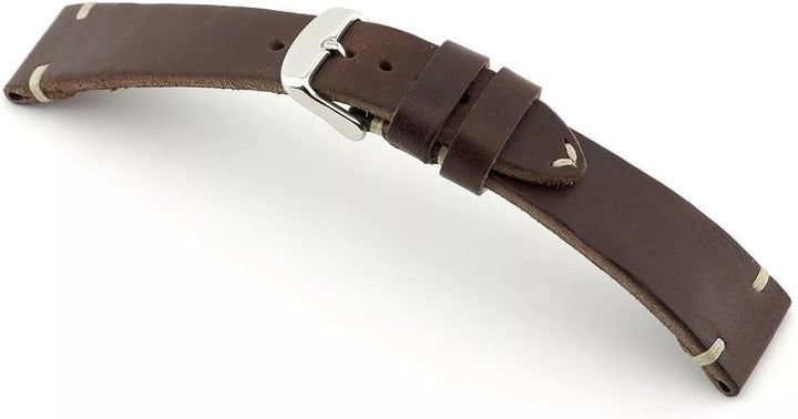 Sulla RIOS 1931 Herren Leder Deutsch Uhrenarmband Vintage 22 mm dunkel Braun 22/18mm