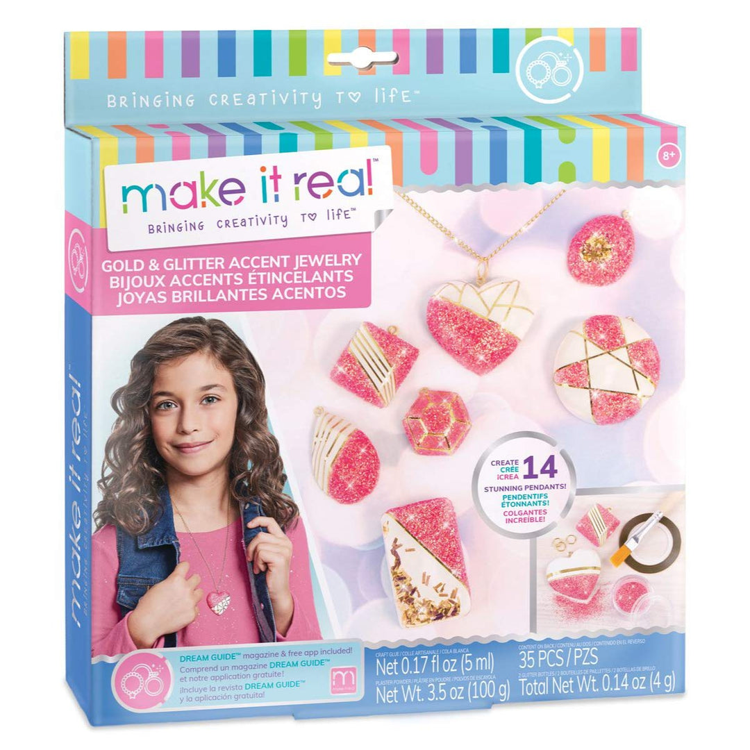 Make It Real 1308 Gold-und Glitzer-Akzentschmuck, Mehrfarbig