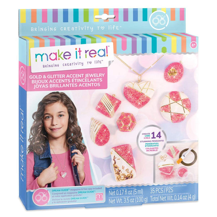 Make It Real 1308 Gold-und Glitzer-Akzentschmuck, Mehrfarbig