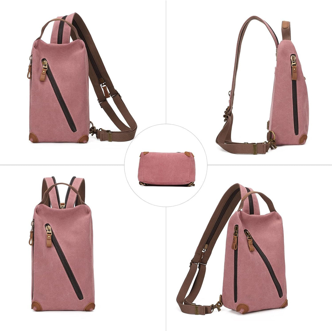 KL928 Canvas Sling Bag Herren und Damen, Schultertasche Crossbody Schulterrucksack Rucksack Shoulder