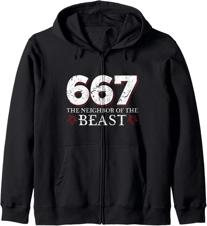 667 The Neighbor of the Beast Funny Satanist Satanic Lucifer Kapuzenjacke