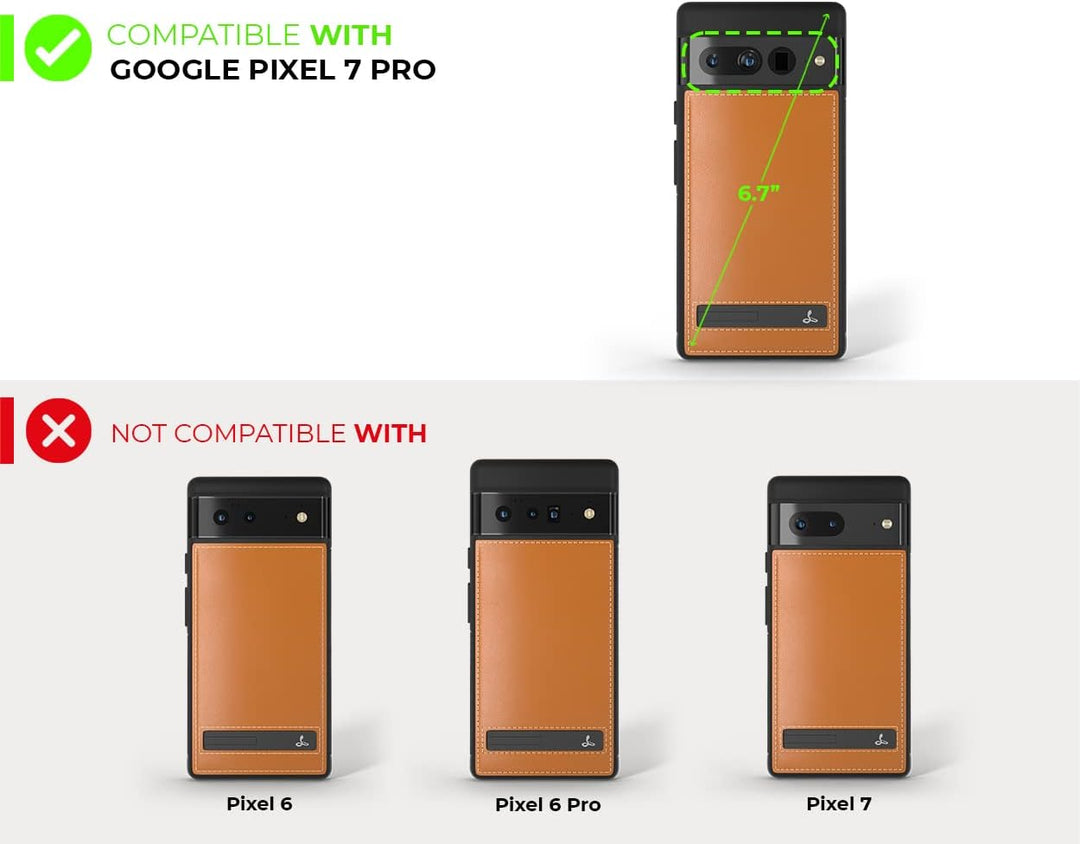 Snakehive Metro Lederhülle für Google Pixel 7 Pro || Echtleder Handyhülle mit Standfunktion || Echtl