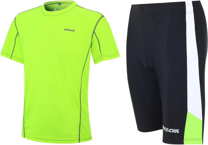 Airtracks Funktions Laufset - Laufhose Kurz + Laufshirt Kurzarm Pro Air - Atmungsaktiv – Schnelltroc