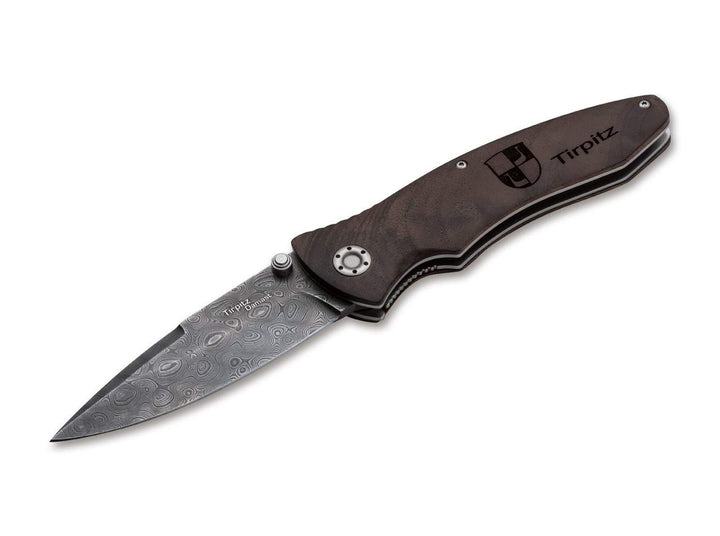 Böker Manufaktur Solingen Unisex – Erwachsene BÖKER TIRPITZ-DAMAST Wood, Mehrfarbig, 22.9
