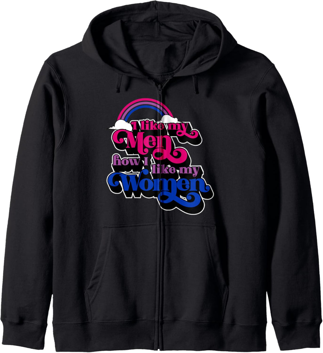 I Like My Men How I Like My Women Bisexual Pride Rainbow Kapuzenjacke