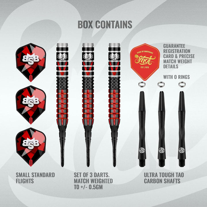 Shot Soft Darts Michael Smith Bully Boy Defiant 90% Tungsten Softtip Darts Softdart Hochwertige Tung