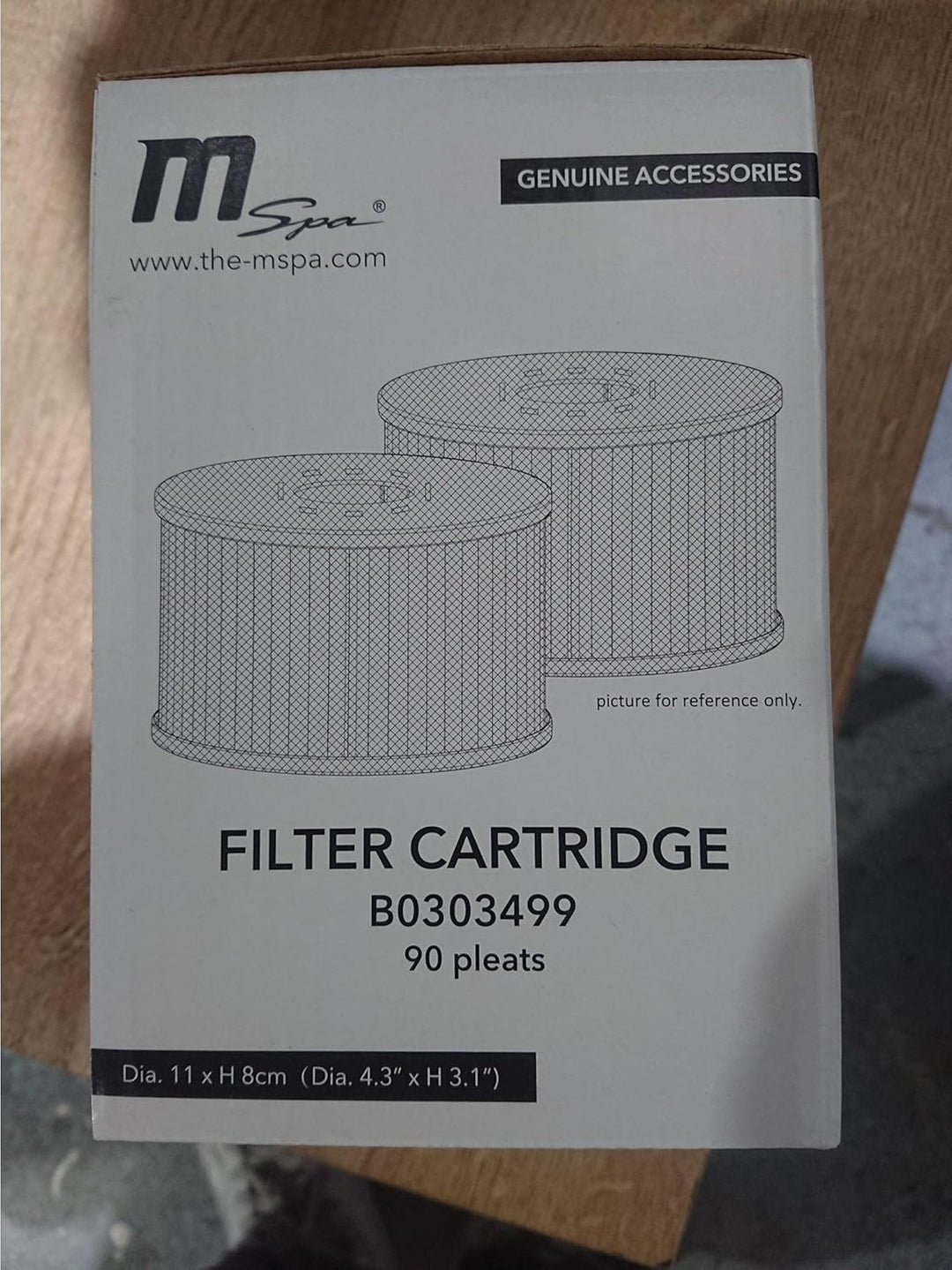 MSPA 2 x Ersatz-Filterkartuschen Whirlpools Zubehör 90 Falten passend für Modelle, Weiss, Einheitsgr