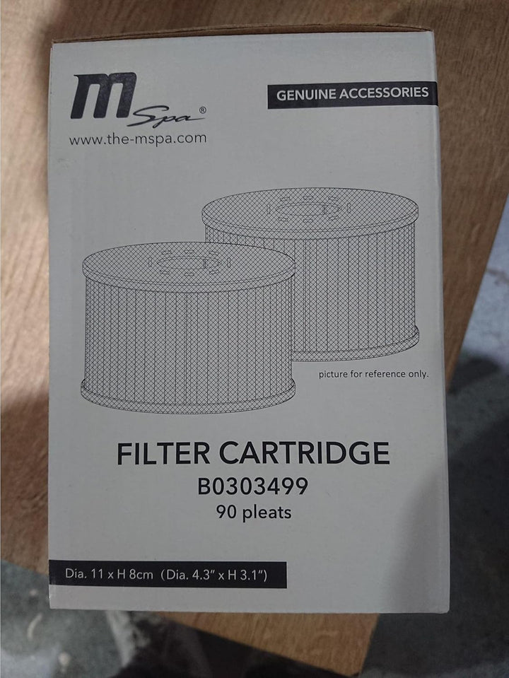 MSPA 2 x Ersatz-Filterkartuschen Whirlpools Zubehör 90 Falten passend für Modelle, Weiss, Einheitsgr