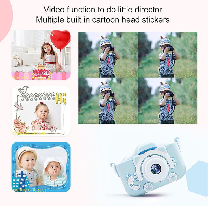 Kinderkamera, 2,0 Zoll 20MP/1080P HD Selfie Kinder Digitalkamera mit 32GB Karte, Mini Spielzeugkamer
