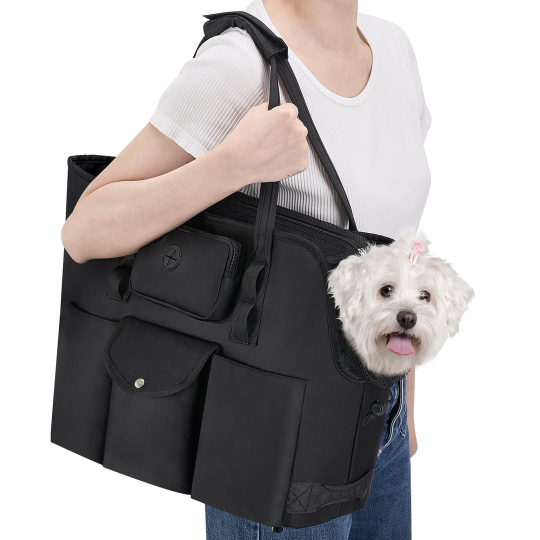 Eyein Hundetasche - Tragbare hundetragetasche mit Taschen & Sicherheitsleine, Atmungsaktive Transpor