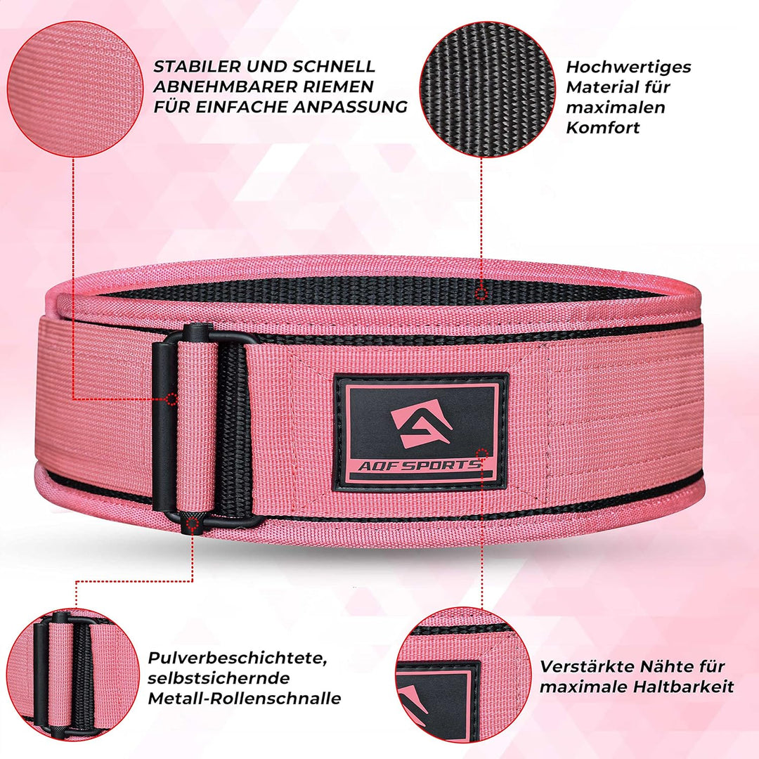 AQF Gewichthebergürtel, 4"/10.2cm Autolock Nylon Gürtel, Functional Training Bodybuilding Fitness Gü