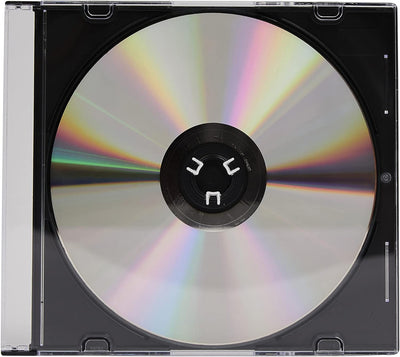 CD- / DVD-Hülle für 1 CD / DVD, 5.2 mm, transparent mit schwarzer Schale, 100 Stück