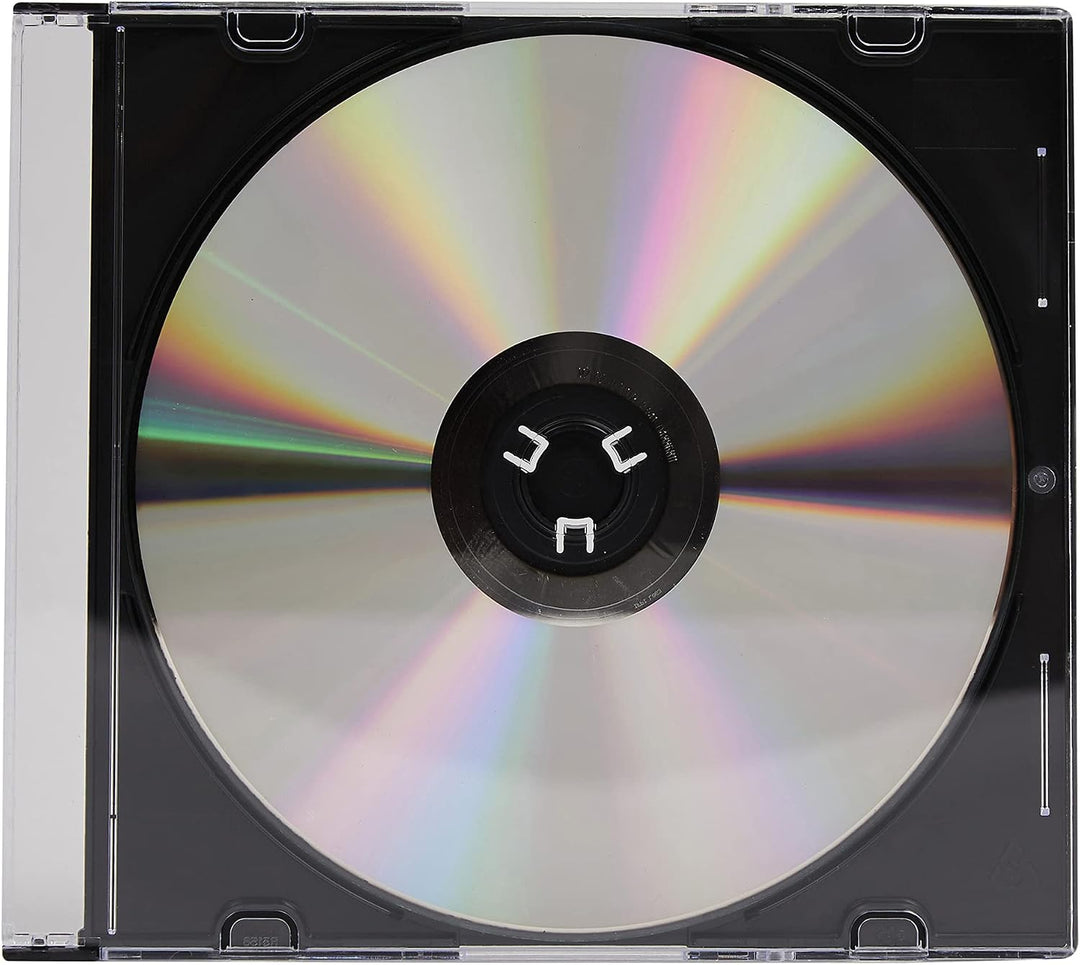Dragon Trading Slimline Jewel-Hüllen mit 5,2 mm Dicke für 1 x CD DVD Blu-Ray Disc mit schwarzem Eins