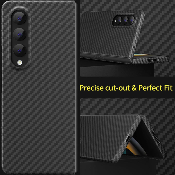 memumi Carbon Hülle für Galaxy Z Fold 4, 0,5 mm Superdünne, Hülle aus echter Aramidfaser [100% Arami