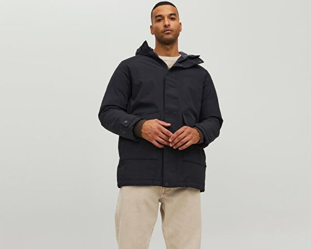 JACK & JONES Male Parka Parka S Schwarz, S Schwarz